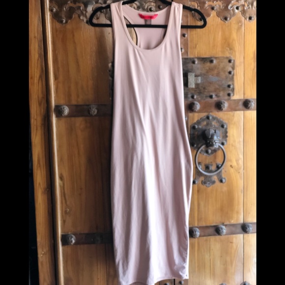 Hot Kiss Long Nude/Tan  Sleeveless Bodycon Dress - Picture 3 of 8
